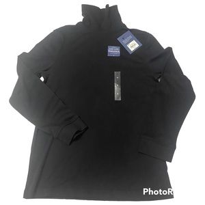 Mens Croft & Barrow Black Easy Care Turtleneck Shirt - New with Tags -Size S